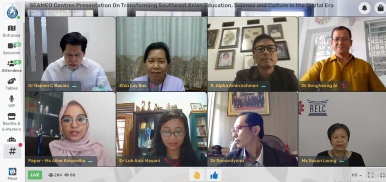 The Director of SEAMEO TED Presenting Research Study at SEAMEO Congress 2021 (Virtually)