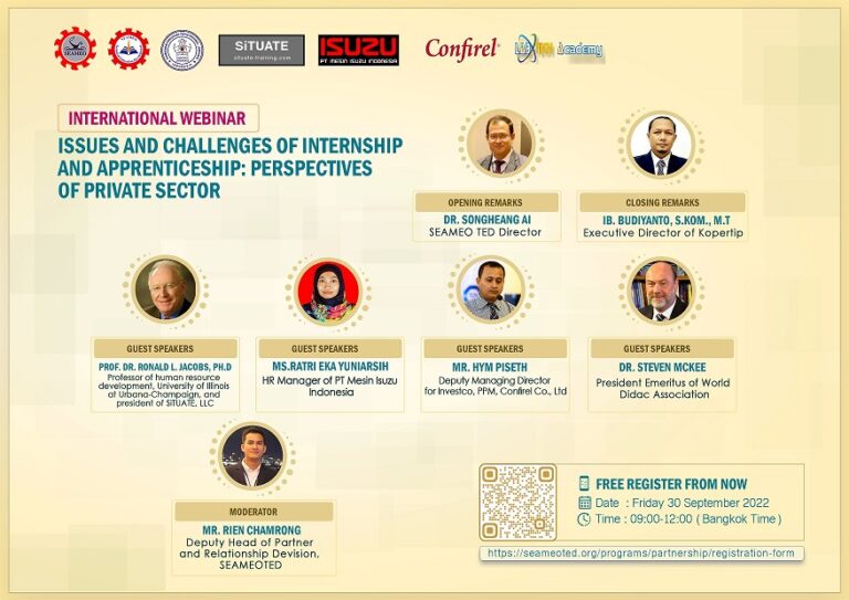 Coming Soon: International Webinar On the theme: Issues and Challenges of Internship and Apprenticeship: Perspectives of Private Sector